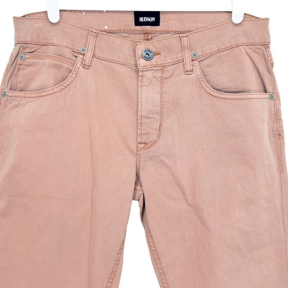 $175.00 Hudson Men's Blake Slim Straight Leg Stretch Light Brown Pants Sz 34 NWT - Picture 3 of 9